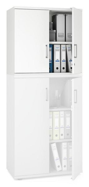 Deskin Flügeltüren-Aufsatzschrank MULTI MODUL-PRO, Dekor weiß, B 800 x H 750 x T 420 mm, 351866
