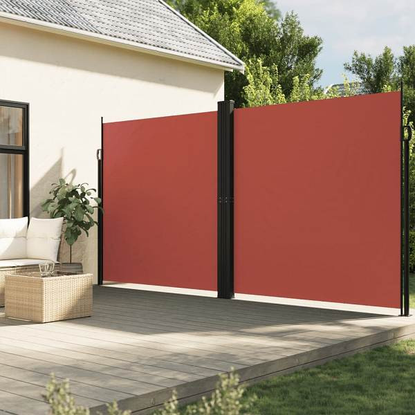vidaXL Seitenmarkise Ausziehbar Terrakottarot 220x1200 cm, 4004873