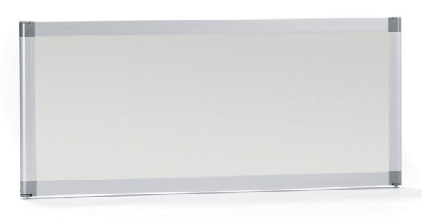 Deskin Tischtrennwand MIAMI, Melaminplatte, Dekor Lichtgrau, Stärke 19 mm, H 350 x B 800 x T 22 mm, 272415
