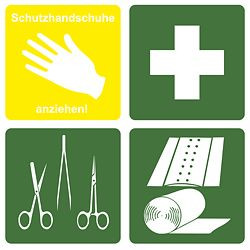 SÖHNGEN Piktogramm Erste-Hilfe, 4 Motive, Block 70x70mm, 1008025