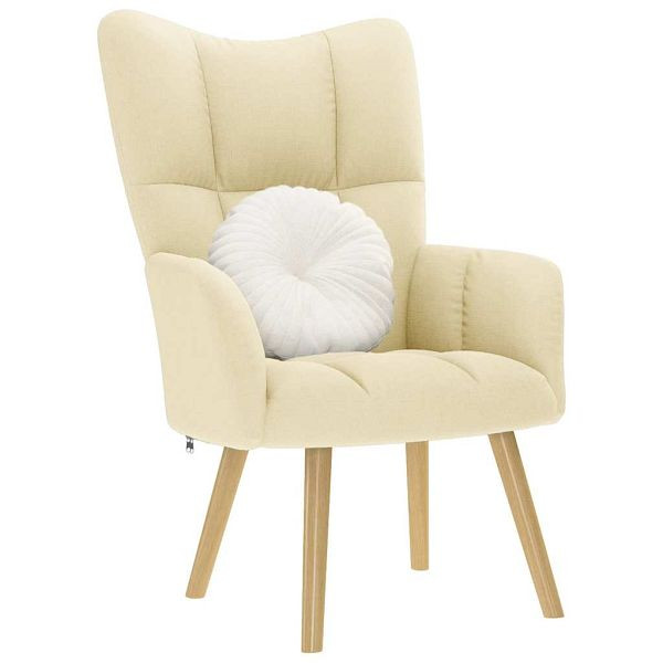 vidaXL Relaxsessel Creme Stoff, weich und strapazierfähig, 4016774