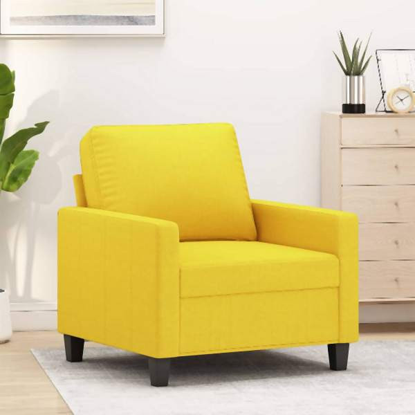 vidaXL Sessel Hellgelb 60 cm Stoff, Füllung: Schaumstoff, 359152