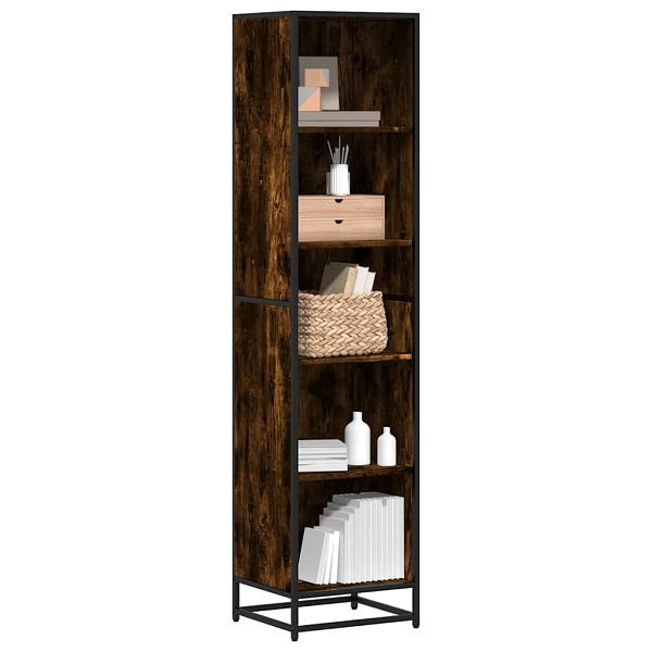 vidaXL Bücherregal Räuchereiche 40x35x170,5 cm Holzwerkstoff, 849141