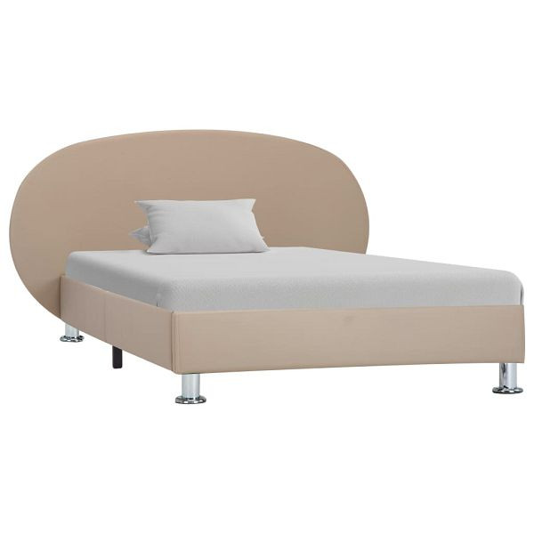 vidaXL Bettgestell Cappuccino-Braun Kunstleder 100x200 cm, 285421