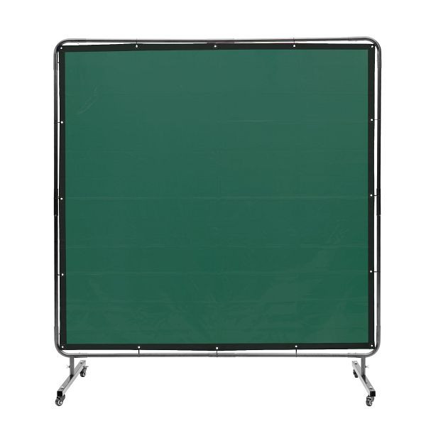 VEVOR Schweißvorhang 1,8 x 1,8 m aus Flammhemmendem Vinyl mit 4 Schwenkrädern und einem 6-stufigen UV-Schutz Schweißschutz Grün, DMSHJPF6X6YC3B64MV0
