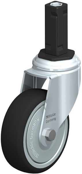 Blickle LKRA-PATH 101K-11-FK-EV13 Apparate-Lenkrolle mit Expander, Thermoplastisches Polyurethan, Grau, 848833
