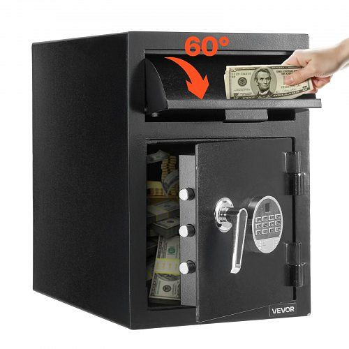 VEVOR Einwurftresor 1,2 Kubikfuß, Fallsafe, große Einwurfschlitz, digitales Tastenfeld & Ersatzschlüssel für Bargeld, TDSBXJ141420DFPNC001V9