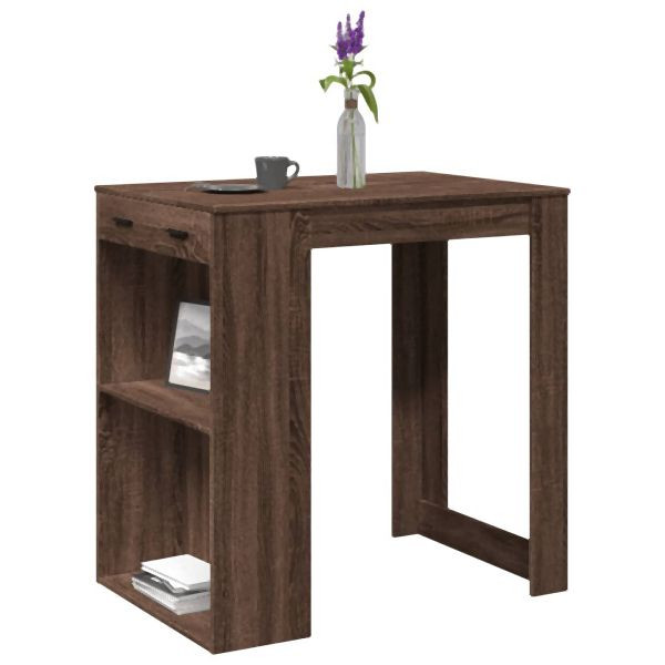 vidaXL Bartisch Braun Eichen-Optik 102x70x103,5 cm Holzwerkstoff, 3309327