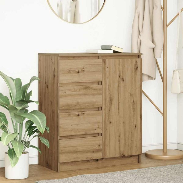 vidaXL Sideboard mit Schubladen Artisan-Eiche 71x35x84cm Holzwerkstoff, 861588