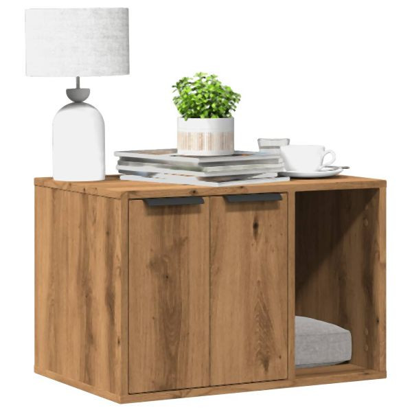 vidaXL Katzenklo Artisan-Eiche 60x40x40 cm Holzwerkstoff, 857732