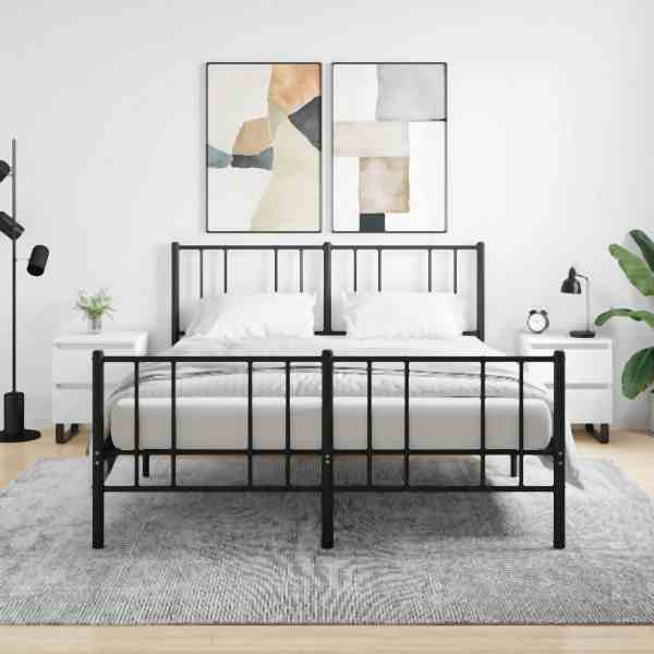 vidaXL Nachttische 2 Stück Weiß 40x35x50 cm Holzwerkstoff, 826893