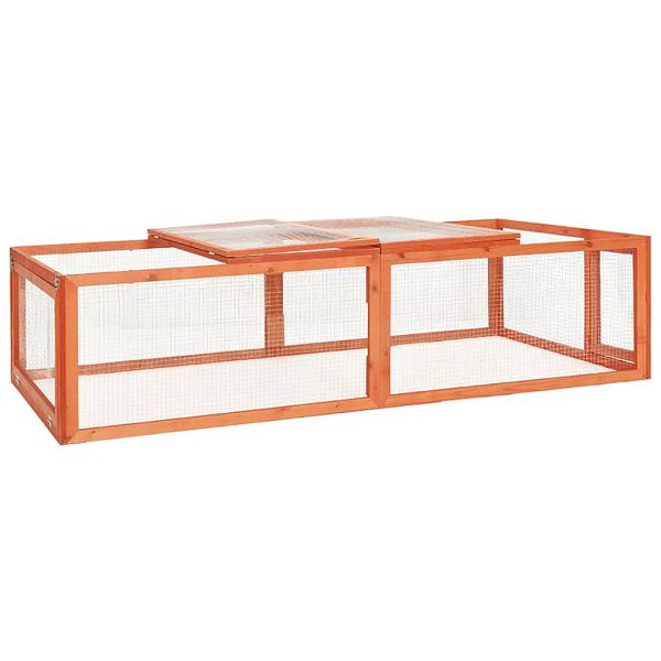 vidaXL Kaninchenstall 183x90x46,5 cm Massivholz Tanne, 170877