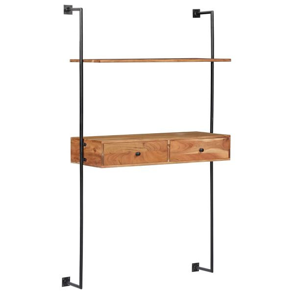 vidaXL Wandschreibtisch 90 x 40 x 170 cm Massivholz Akazie, 247694