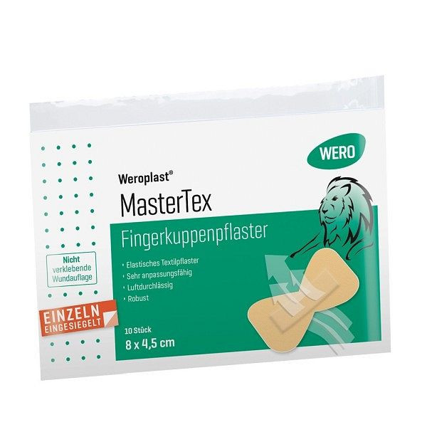 WERO Weroplast MasterTex Fingerkuppenpflaster 8 x 4,5 cm, VE: 10 Stück, 150272