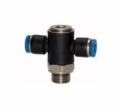 Riegler T-Steckverschraubung mit Innensechskant, drehbar, Außengewinde zylindrisch mit O-Ring (NBR), 109569