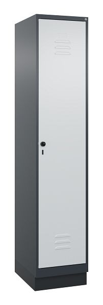 C+P Umkleidespind Classic PLUS, Sockel, 1950x400x500mm, 7016/7035, Drehriegel, 080020-12 S10013