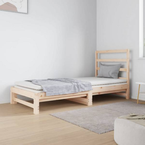 vidaXL Tagesbett Ausziehbar 2x(90x190) cm Massivholz Kiefer, 3124747