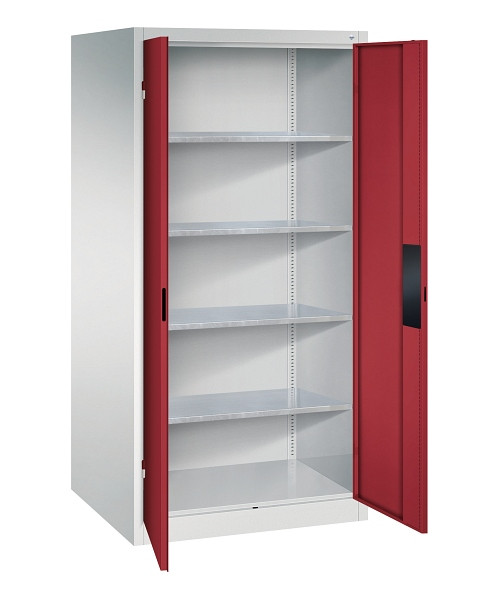 C+P Flügeltürenschrank Acurado, H1950xB930xT800mm, 7035/3003, Traglast 110 kg, 8924-052 S10147
