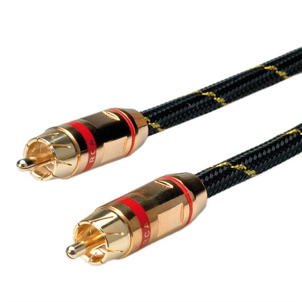 ROLINE GOLD Cinch-Verbindungskabel simplex Stecker / Stecker, rot, 5 m, Retail, 11.88.4251