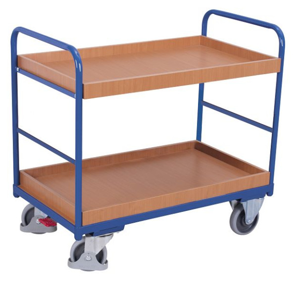 VARIOfit Etagenwagen niedrig, Ladefläche: 1.165 x 755 mm, RAL 5010 enzianblau, LadehöheLadehöhe: 525 mm, sw-800.243