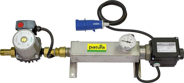Patura Umlaufheizsystem Modell Compact mit Thermostat, Umwälzpumpe, Thermometer, 380115