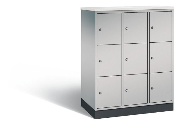 C+P Schließfachschrank Intro, H1255xB920xT490mm, Farbe: Weißaluminium, 8573-301 S10385