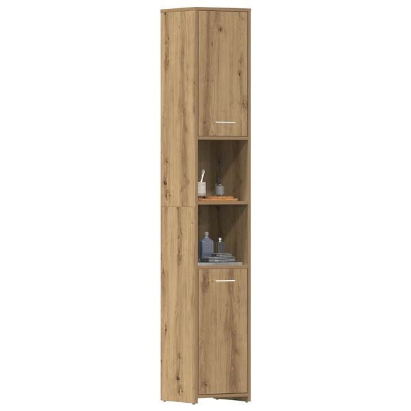 vidaXL Badschrank Artisan-Eiche 30x30x183,5 cm Holzwerkstoff, 859394