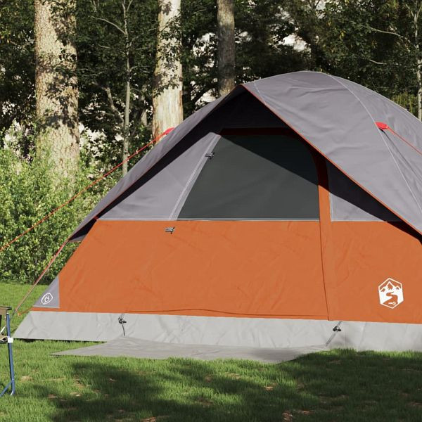 vidaXL Kuppel-Familienzelt 6 Personen Orange Wasserdicht, 94705
