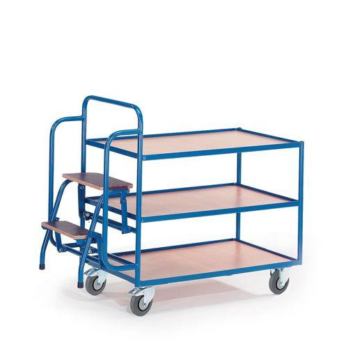 Rollcart Tischwagen mit 2 Trittstufen (1320x600), Tragkraft: 300 kg, 08-7272