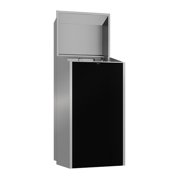 KWC Abfallbehälter, EXOS, Edelstahl, UP, 304x790x251 mm, Front ESG schwarz, 30l, 2030034629