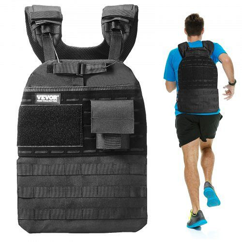 VEVOR Gewichtsweste 18,14 kg, verstellbar, für Männer und Frauen, Kraft- und Ausdauertraining, Laufen Joggen Gehen, Schwarz, KDJZLKXBB40LG2ZL8V0