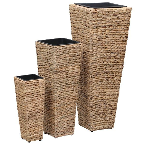 vidaXL Garten-Hochbeete 3-teilig Wasserhyazinthe Braun, 45568