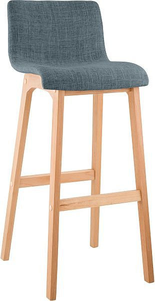 CLP Barhocker Hoover Stoff Natura, blau, 301317, 4251563453673