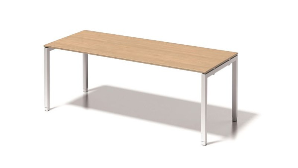 Bisley Cito Schreibtisch, 650-850 mm höheneinstellbares U-Gestell, H 19 x B 2000 x T 800 mm, ahorn/verkehrsweiß, DUH2008MP396