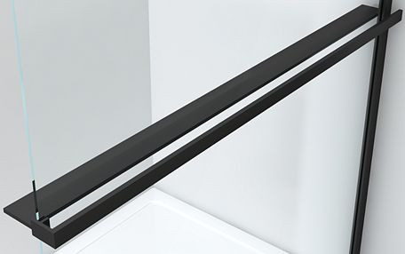 Sanotechnik Handtuchhalter+Ablage WALK IN Aluminium 120cm schwarz, HSA120B