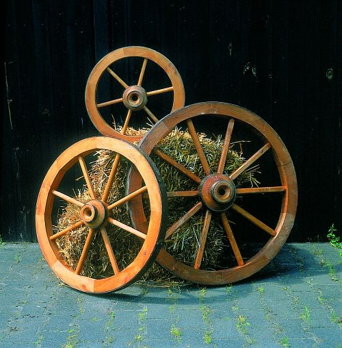 Promex Wagenrad klein - Ø 50 cm, Kiefernholz, 350/1, 4012379035015