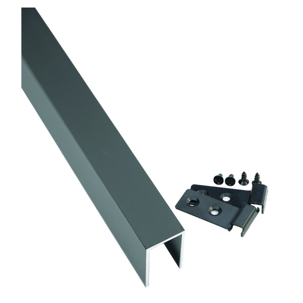 T&J TJÖRN -Serie Alu-Abdeckleiste, U-Profil 24,8 x 40 x 1761 mm, ANTHRAZIT, 44876