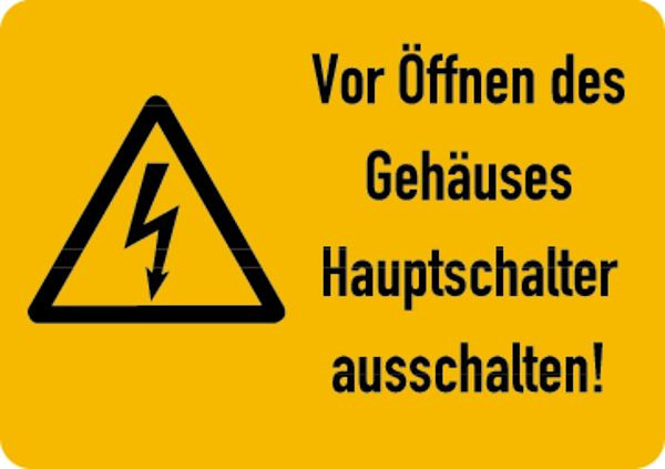 Schilder Klar Maschinenkennzeichnung Hauptschalter ausschalten, 52x37 mm Folie selbstklebend, 7511/61