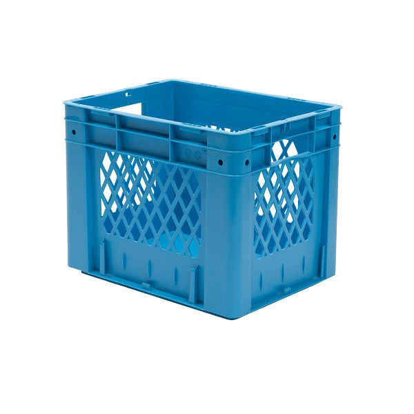 LA-KA-PE VTK 400/320-1, Euro-Schwerlast-Behälter, blau, Wände durchbrochen, 37432 02 12