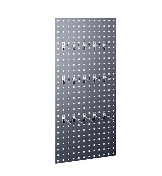 bott perfo Lochplatte mit 15 Teile 1 Lochplatte, 15 Haken BxTxH: 991 x 13 x 457 mm, RAL 7035, 14030154.16V