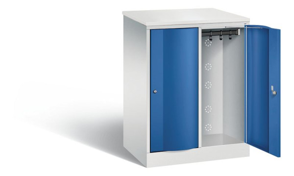 C+P Garderobenschrank Resisto, H1077xB772xT540mm, Farbe: Lichtgrau / Enzianblau, 8271-272 S10076