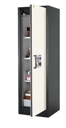 asecos Gefahrstoffschrank Select W-63R, 600 mm, 3 Einlegeböden, Tür weiß (rechts), 3007305030076