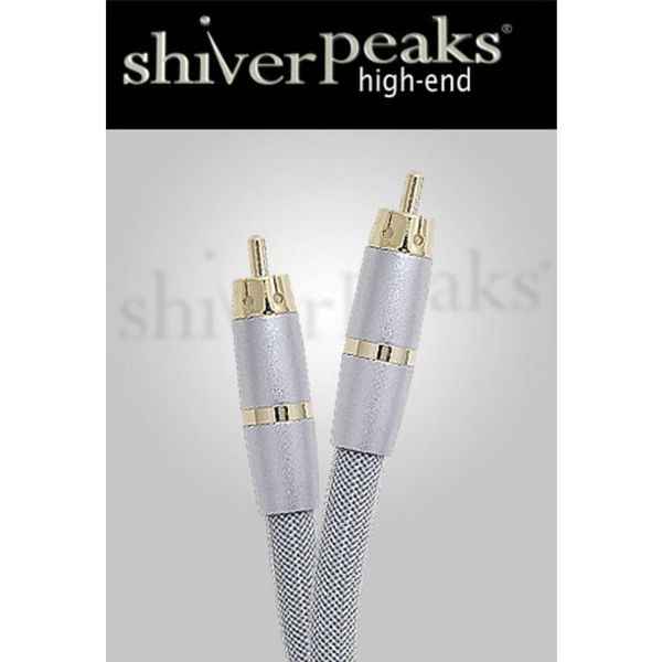 shiverpeaks HIGH-END-Video-Anschlusskabel, Cinchstecker auf Cinchstecker, Metall-Stecker mit vergoldeten Kontakten,-Silber-Nylon, 2,5m, 90022-2.5SPH-L