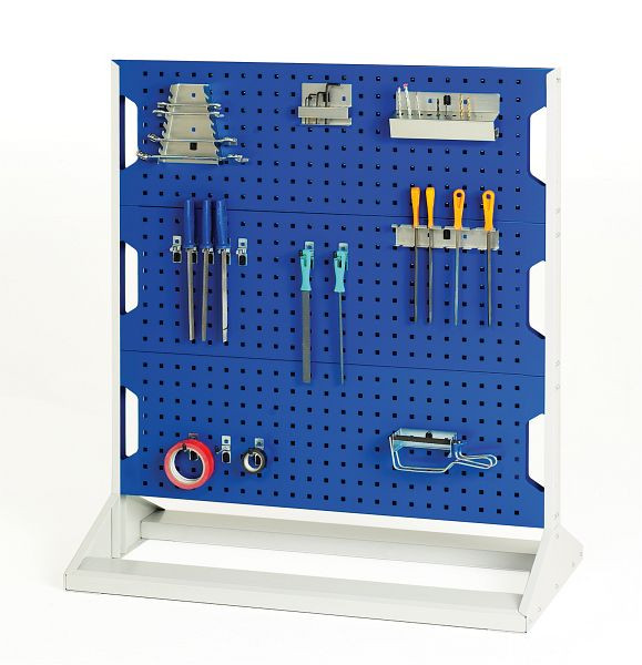 bott perfo Rack mit 40 Teilen 6 Platten, 20 Haken, 10 Klemmen, 10 Halter BxTxH: 1000 x 550 x 1125 mm, RAL 5010, 16917200.11V