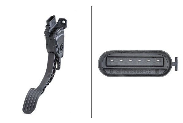 HELLA Sensor, Fahrpedalstellung, für Linkslenker, 6-polig, Automatikgetriebe, 6PV 010 834-811