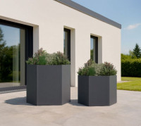 Produktbild von Westmann Metall Hochbeete 6-eckig, Varia Set, 2er-Set Anthrazit, 100x200x77cm, WMHPS-2502SET Westmann Metall Hochbeete 6-eckig, Varia Set, 2er-Set Anthrazit, 100x200x77cm, WMHPS-2502SET