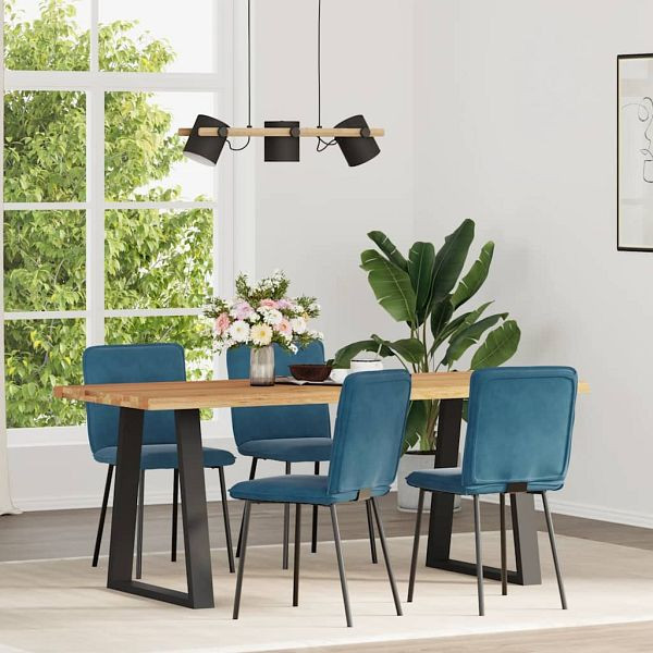 vidaXL Esszimmerstühle 4 Stk. Blau Samt, 3315319, 8721158567642