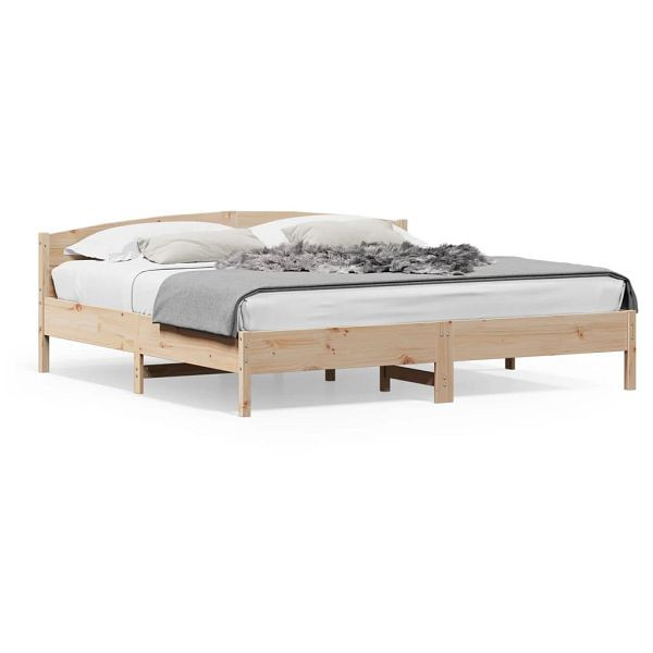 vidaXL Massivholzbett mit Kopfteil 180x200 cm Kiefer, 3216191
