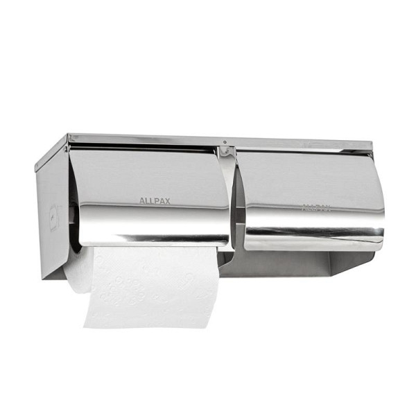 ALLPAX WC Rollenhalter Edelstahl 2 Rollen, mit Ablage, 10013803