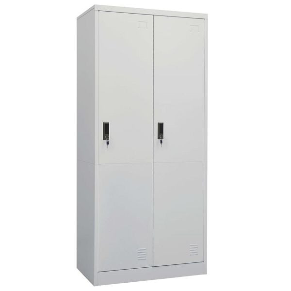 vidaXL Kleiderschrank Hellgrau 80x50x180 cm Stahl, 335967